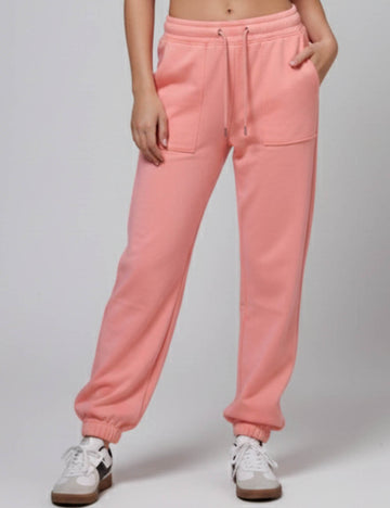 Women Elastic Waist Joggers Pockets Sweatpants SKST50781B