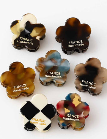 Ladies French Sweet Flower Acetic Acid Mini Hair Clip