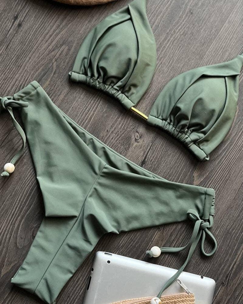 Backless Two-Piece Based Bikini Set GY02 - SWEETKAMA