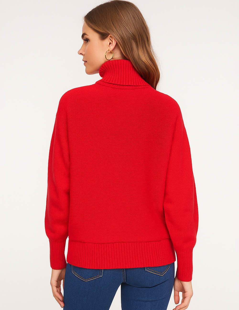 Ladies Merry Text Merry Christmas Pullover Swerater SKT4877