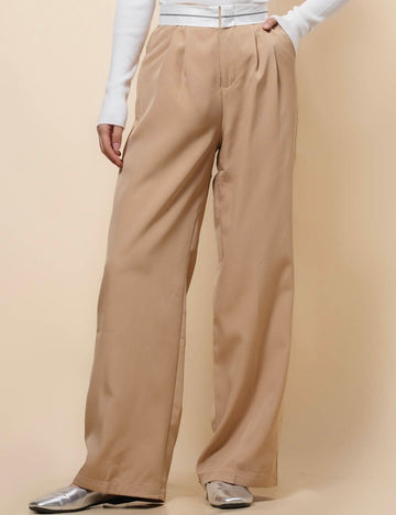 Ladies Color Block Wide Leg Everyday Pants SKP41090