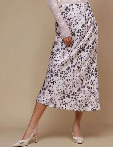 Ladies Everyday Print Pearlescent Midi Skirt SKS50452