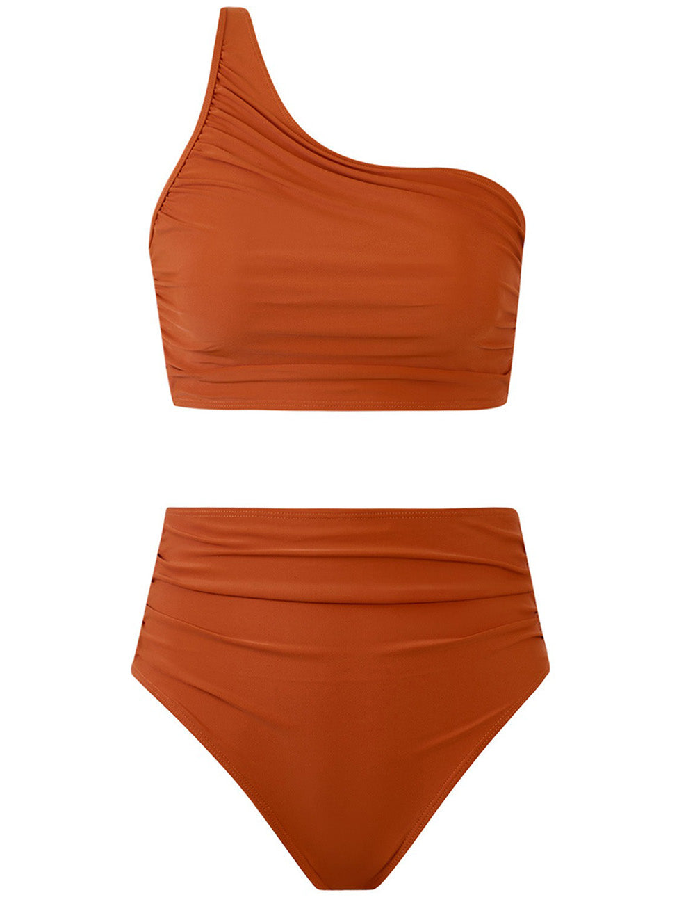 Ladies One Shoulder 2PCS Bikini Set with Salong