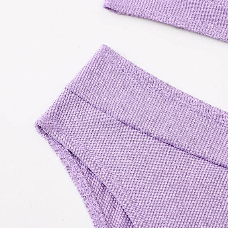 Classic Solid Color Simple Design 2PCS Bikini Set Y01 - SWEETKAMA