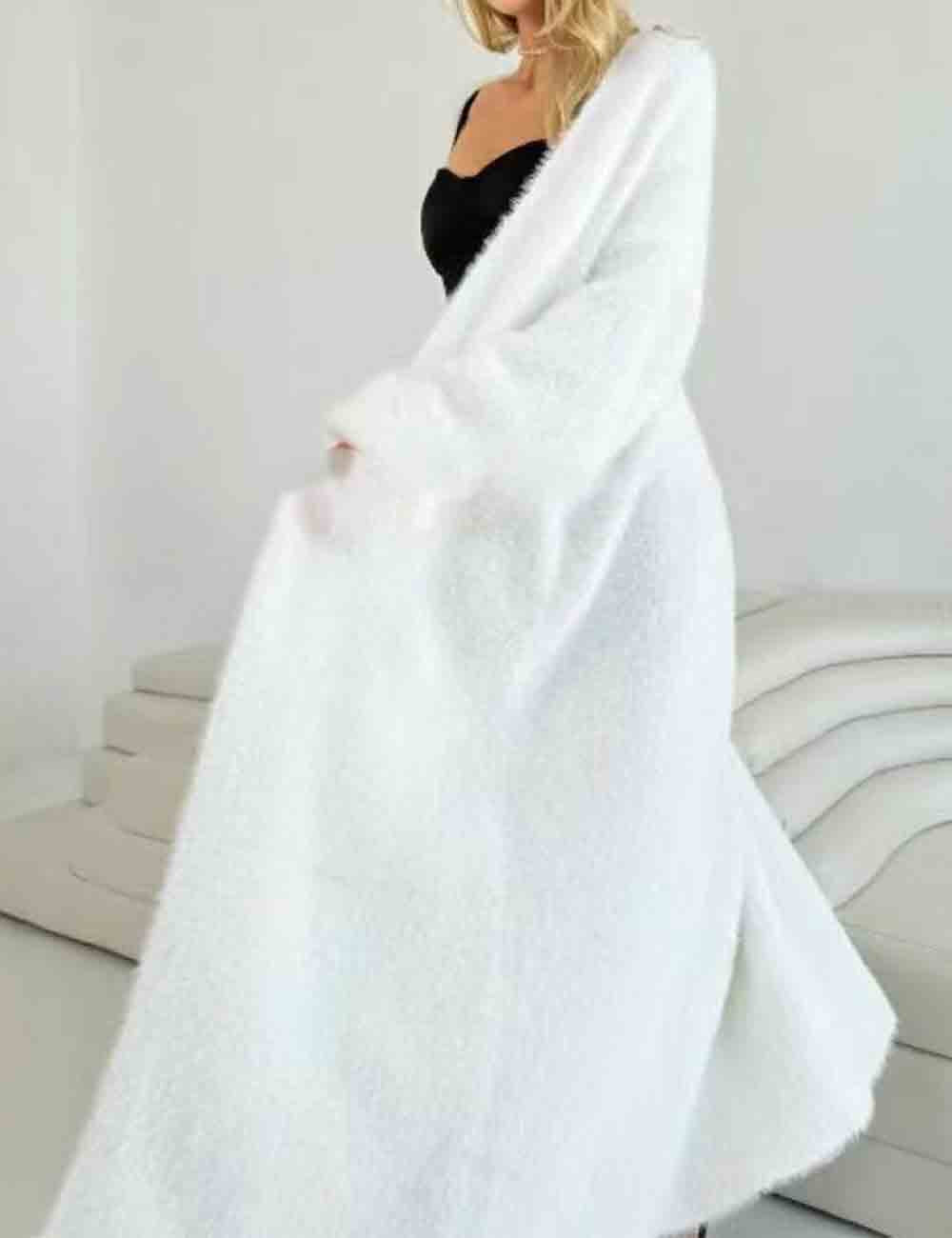 Ladies Solid Color Long Sleeves Knit Cardigan