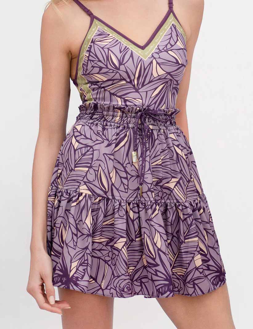 Ladies Elastic Waist Print Swimwear Cover Skirt SKSW40089S