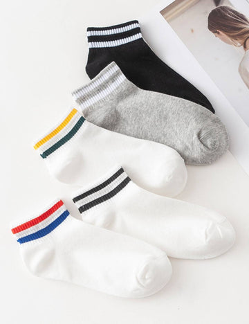 Ladies EverydayColor Stripe Knit Socks SKAS50026