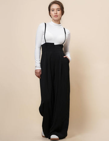 Ladies String Shoulder Overall Wide Leg Jumpsuits SKJ4953