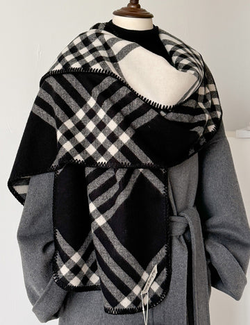Ladies Everyday Color Block Plaid Scarf SKAS4197