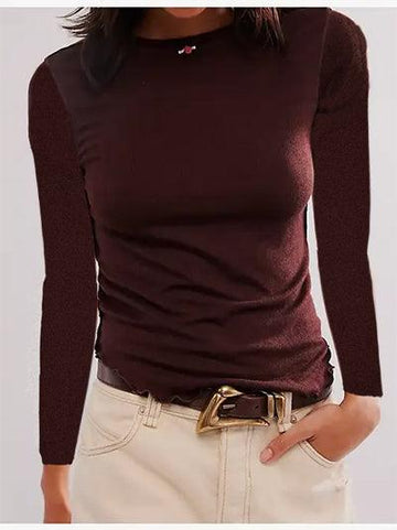 SWEETKAMA Ladies Fleece Soft Basic Everyday Tee SKT614