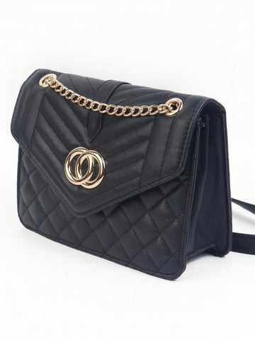 Ladies Classic Solid Color Golden Decoration Hanging Bag SKOB040