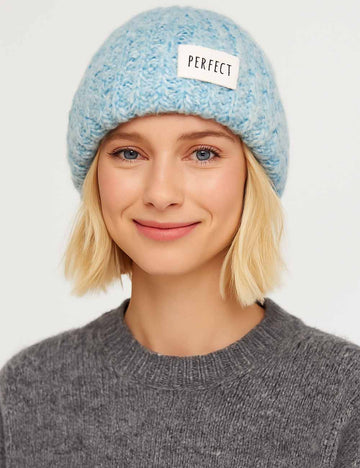 Ladies Cozy Multi Color Chunky Knit Beanie Hat