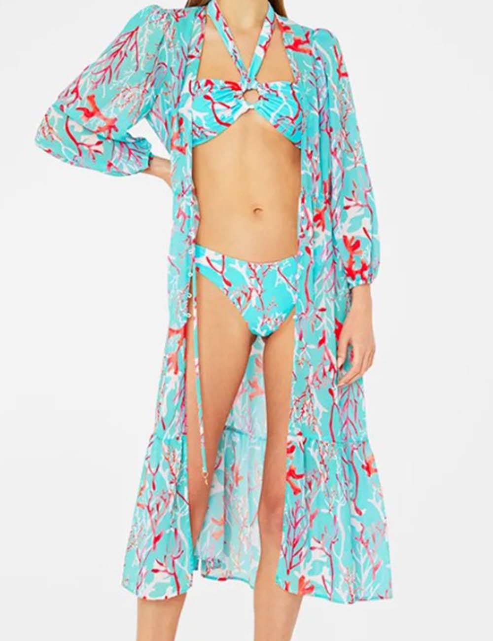 Ladies Halter 2PCS Bikini Set with Salong