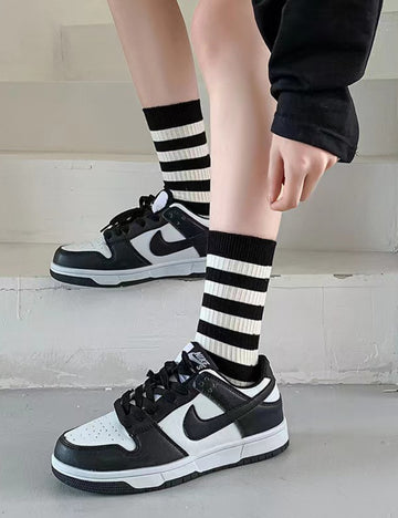 Ladies Color Block Sports Cotton Socks 5 Pairs/Pack SKASC4168