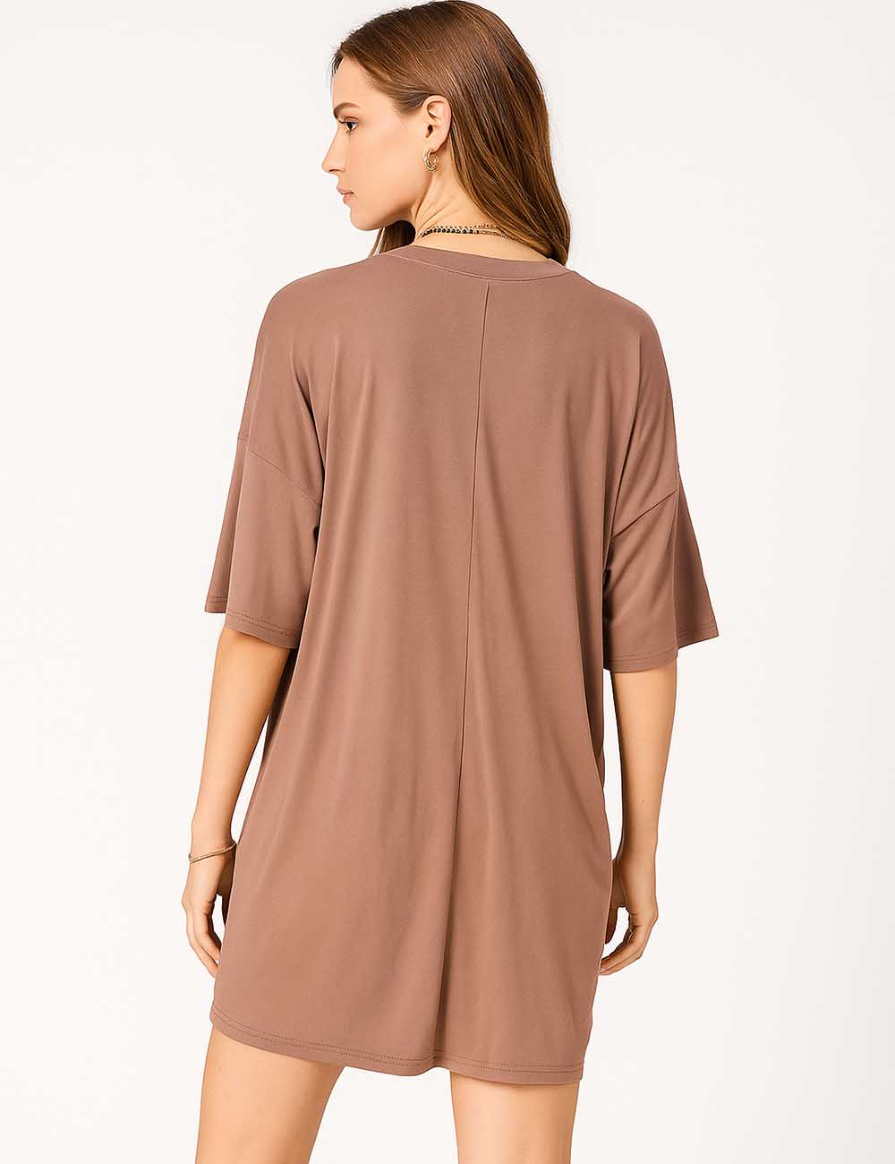 Ladies Round Neck Button Half Sleeves Wide Leg Romper