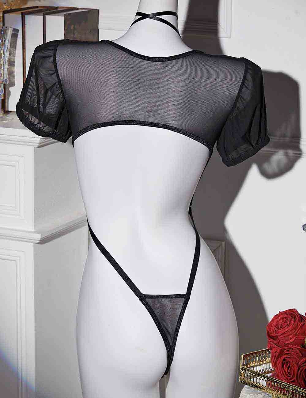 Ladies Hollow Out See Through G-string Teddy 8XY6132