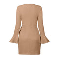 Ladies Flounce Bowknot Daily Long Dress EQSL - SWEETKAMA