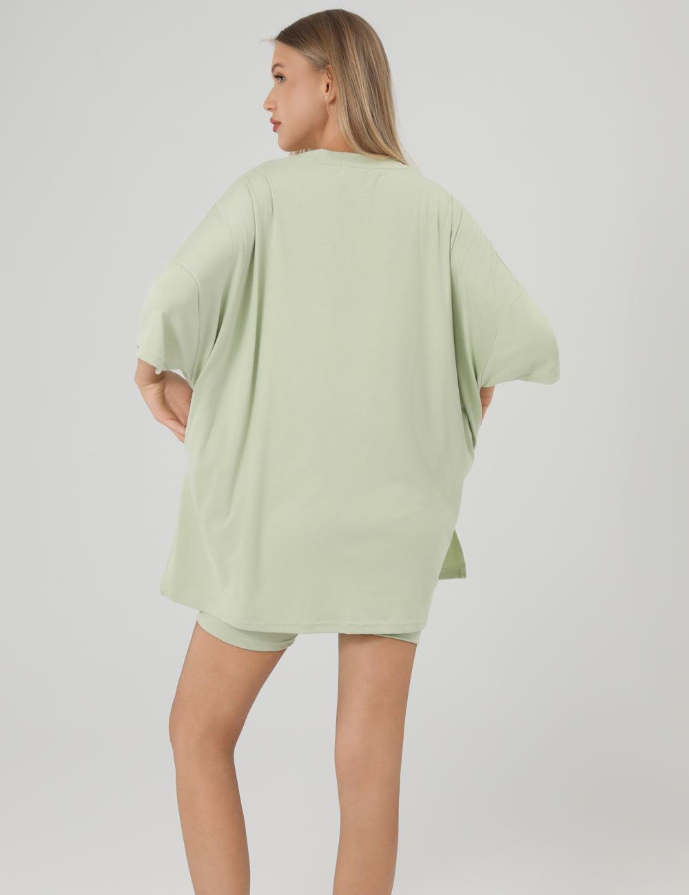 Ladies Loose Top and Shorts 2PCS Casual Tee Set SKST23129 - SWEETKAMA