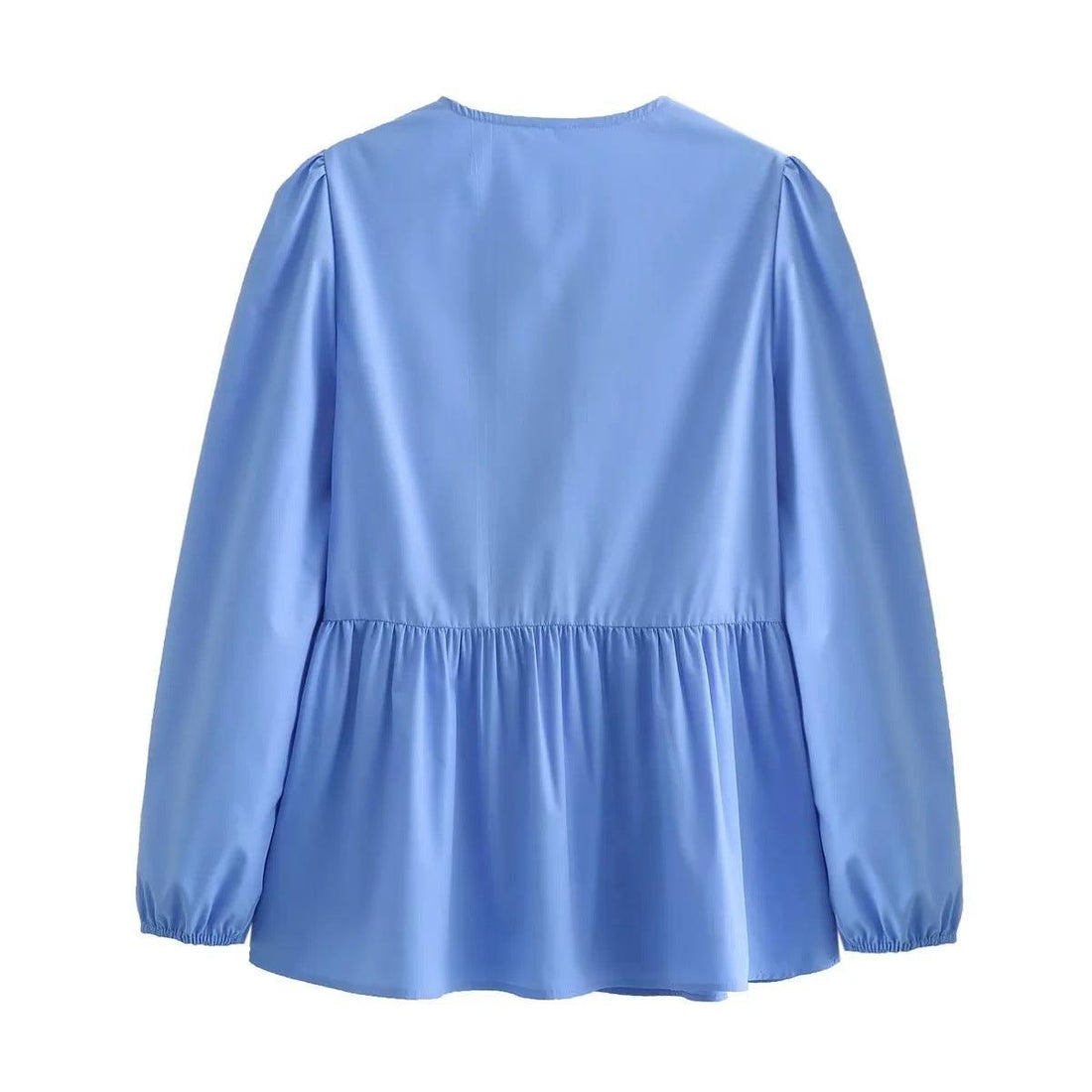 Ladies Puffed Long Sleeves Bowknot Blouse Top B88689 - SWEETKAMA
