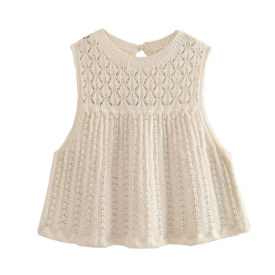 Ladies Solid Color Knit Vest And Skirt Set 3712 - SWEETKAMA