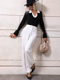 Ladies V-Neck Daily Loose Sweater E2282 - SWEETKAMA