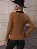 Ladies V-Neck Daily Loose Sweater E2282 - SWEETKAMA