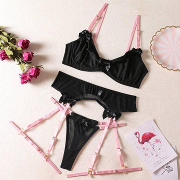Sexy Color Block Lingerie Set R0026A - SWEETKAMA