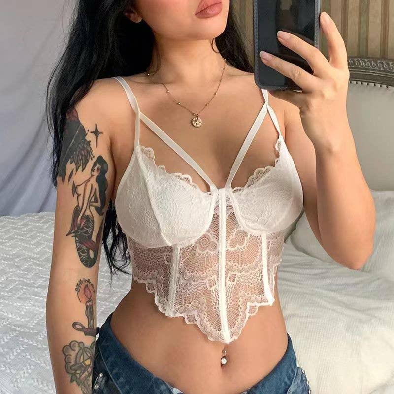 Sexy Solid Color Lingerie Vest R1060A - SWEETKAMA