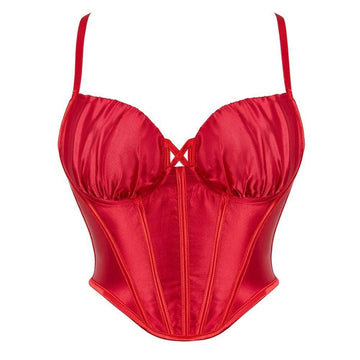 Solid Color Backless Shoulder Straps Corset 853 - SWEETKAMA