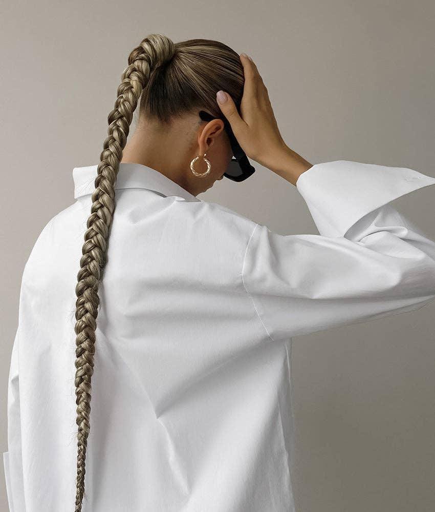 SWEETKAMA White Lapel Collar Botton Down Shirt CY0533