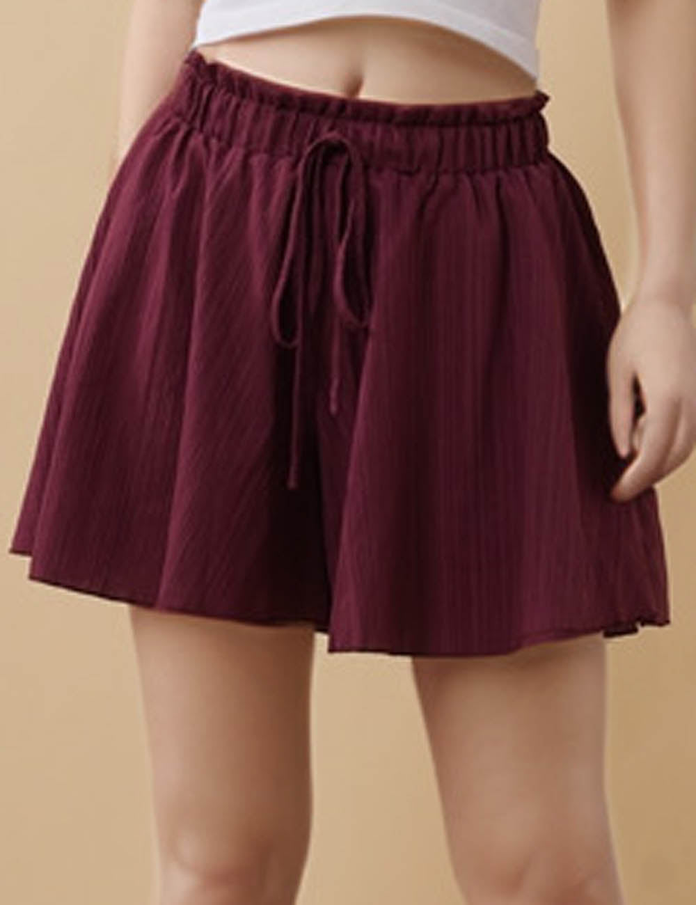 Ladies Minimalist Solid Color Casual Fit Skorts 8SKS5CF37