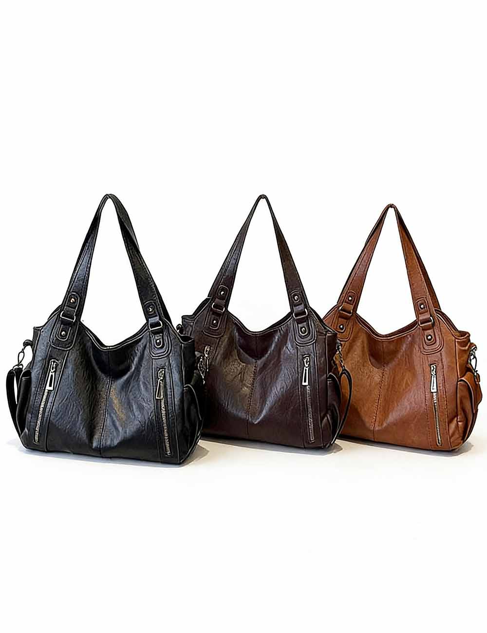 Ladies Faux Leather Handbag Large Capacity Tote Bag