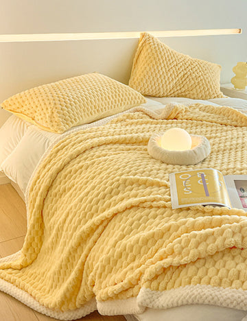Home Decor Coral Fleece Soft Solid Color Blanket SKABL4250