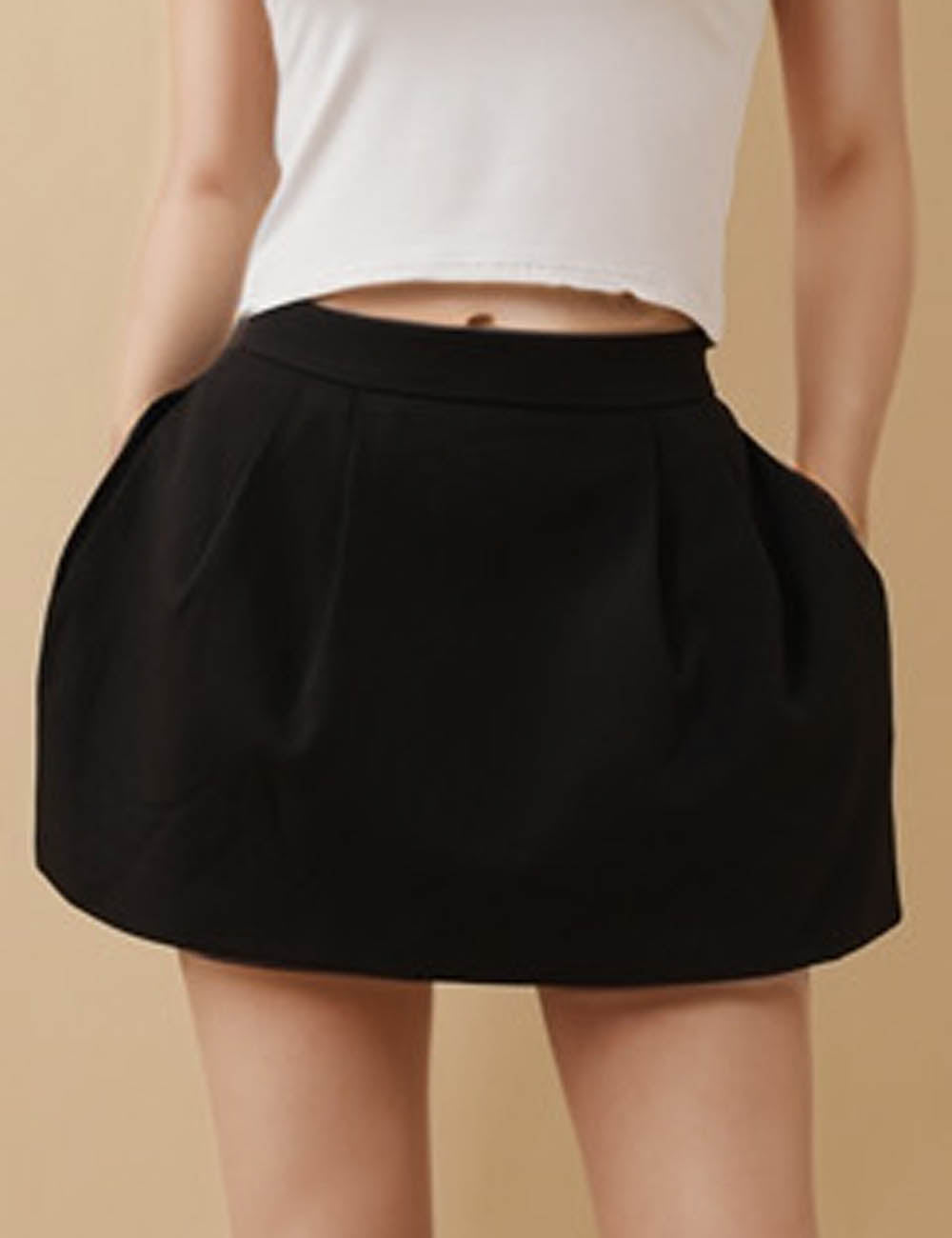 Ladies Solid Color Bud Mini Skort