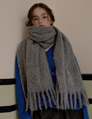 SWEETKAMA Ladies Basic Everyday Wool Blend Warm Tassel Hem Scarf YN011
