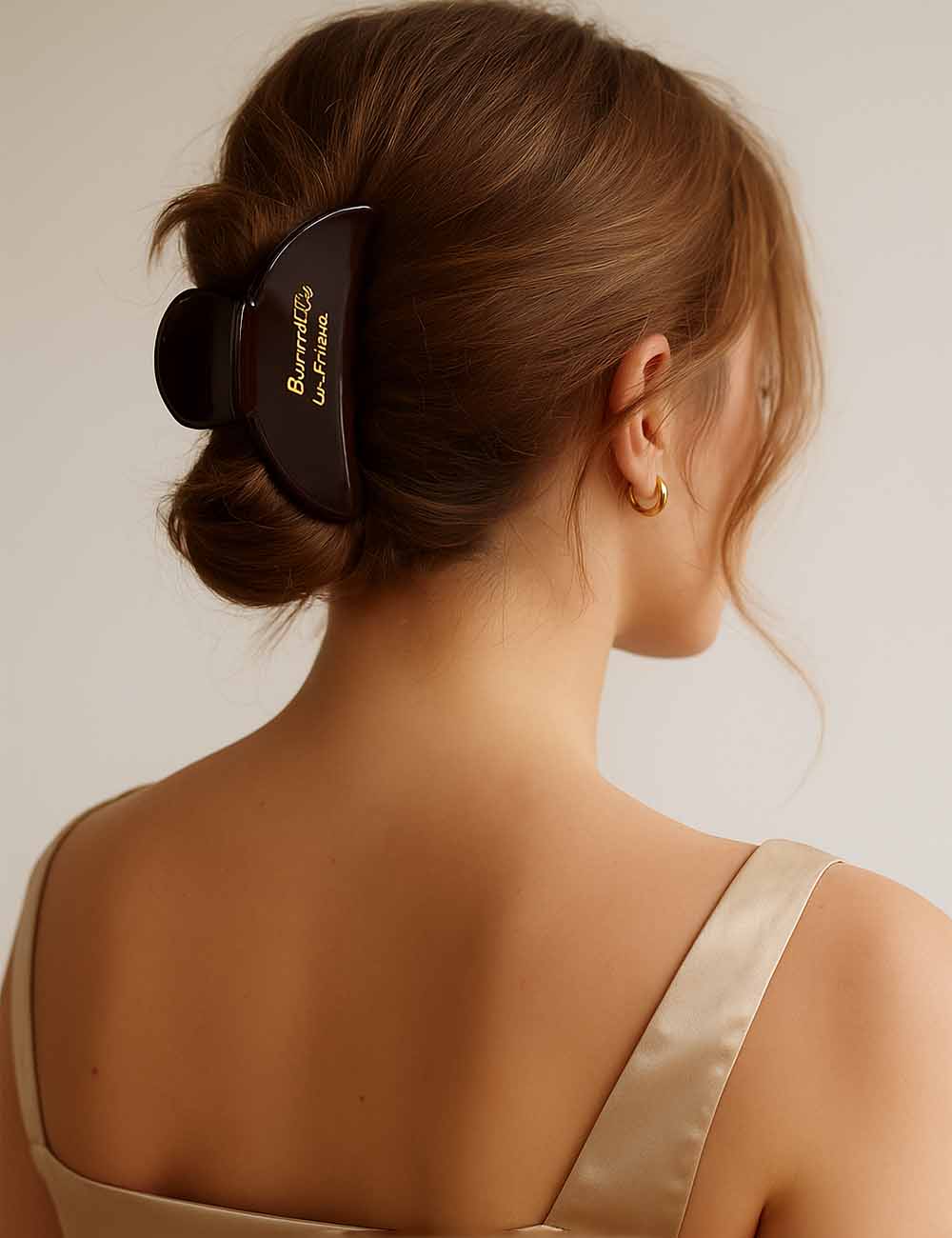 Ladies Vintage Chocolate Acetate Claw Hair Clip