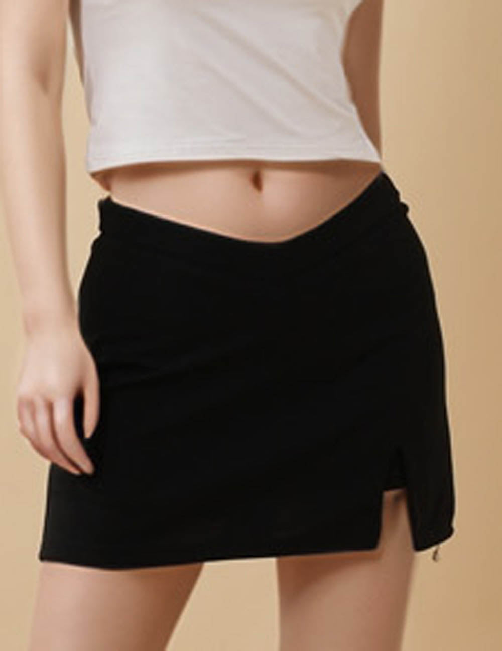 Ladies Solid Color Hip Wrap Mini Skort 8SKS51361
