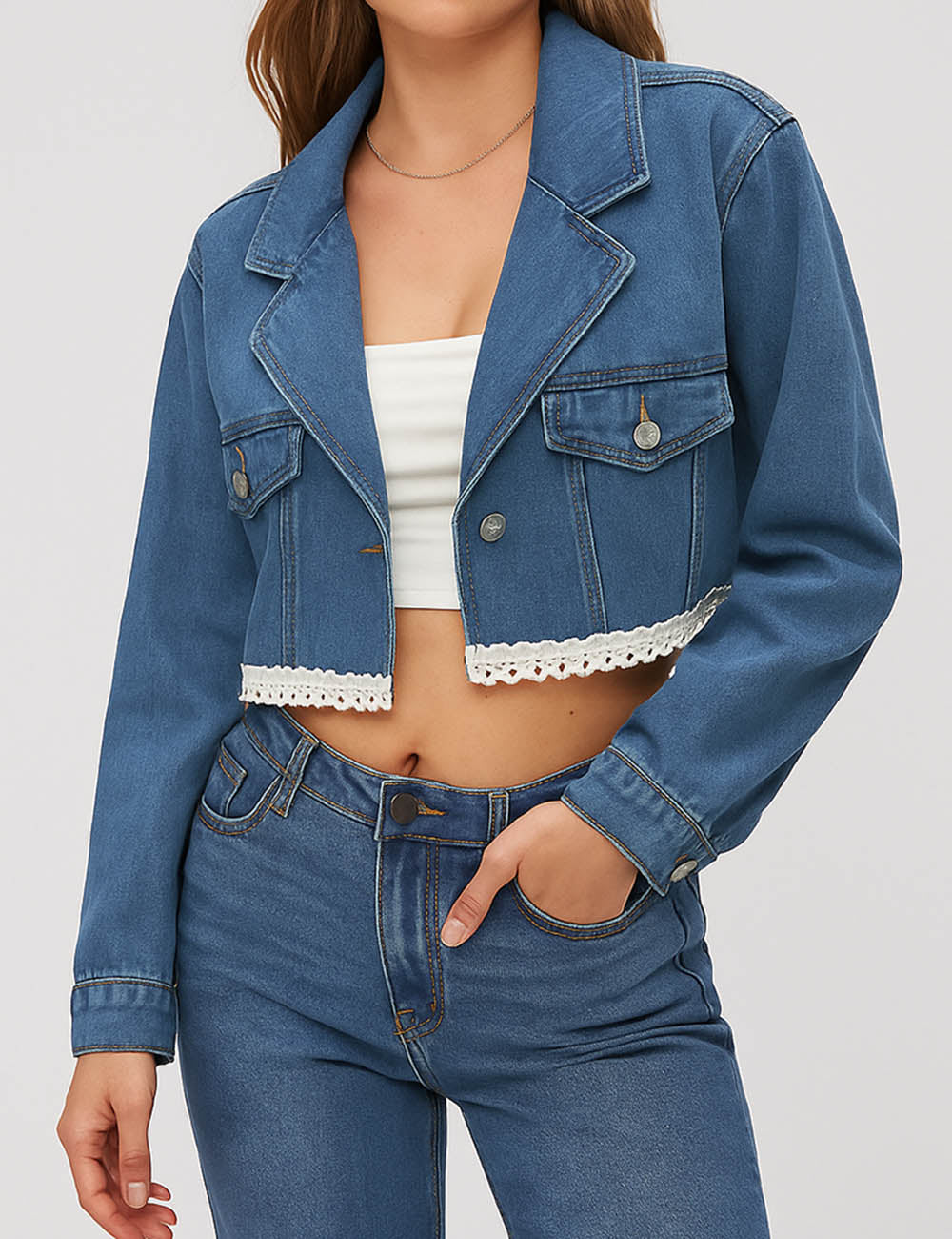 ジャケット・アウター Eaphi round collar stitch half coat eaphi round collar stitch half coat（How to cut and sew a