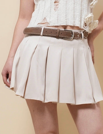 Ladies Mid Waist Basic Mini Skirt SKS51085