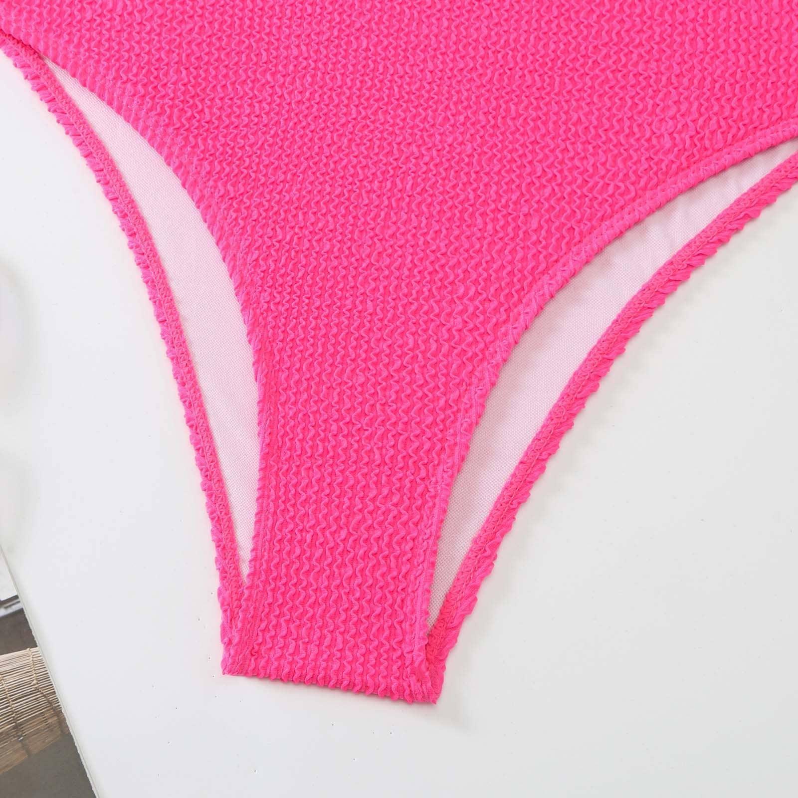 2 PCS Solid Color Piece Swimwear with Cover Up Y128 - SWEETKAMA