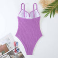 2 PCS Solid Color Piece Swimwear with Cover Up Y128 - SWEETKAMA