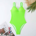 2 PCS Solid Color Piece Swimwear with Cover Up Y128 - SWEETKAMA