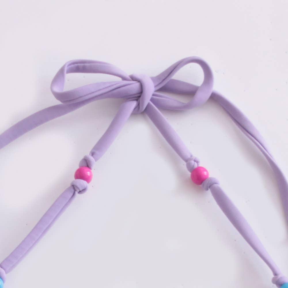 2 Piece Beads Decoration Bikini Swimsuit QY-2306 - SWEETKAMA