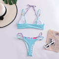 2 Piece Beads Decoration Bikini Swimsuit QY-2306 - SWEETKAMA