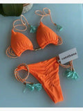 2-Piece Color Block Bikini Set Swimsuit 8242 - SWEETKAMA