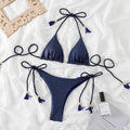 2-Piece Shining Fabric Bikini Swimsuit 1043 - SWEETKAMA