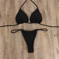 2-Piece Solid Color Bikini Swimsuit 1296 - SWEETKAMA