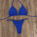 2-Piece Solid Color Bikini Swimsuit 1296 - SWEETKAMA