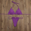 2-Piece Solid Color Bikini Swimsuit 1296 - SWEETKAMA