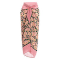 2 Shoulder Floral Print One Piece Swimwear with Cover Up Y129 - SWEETKAMA